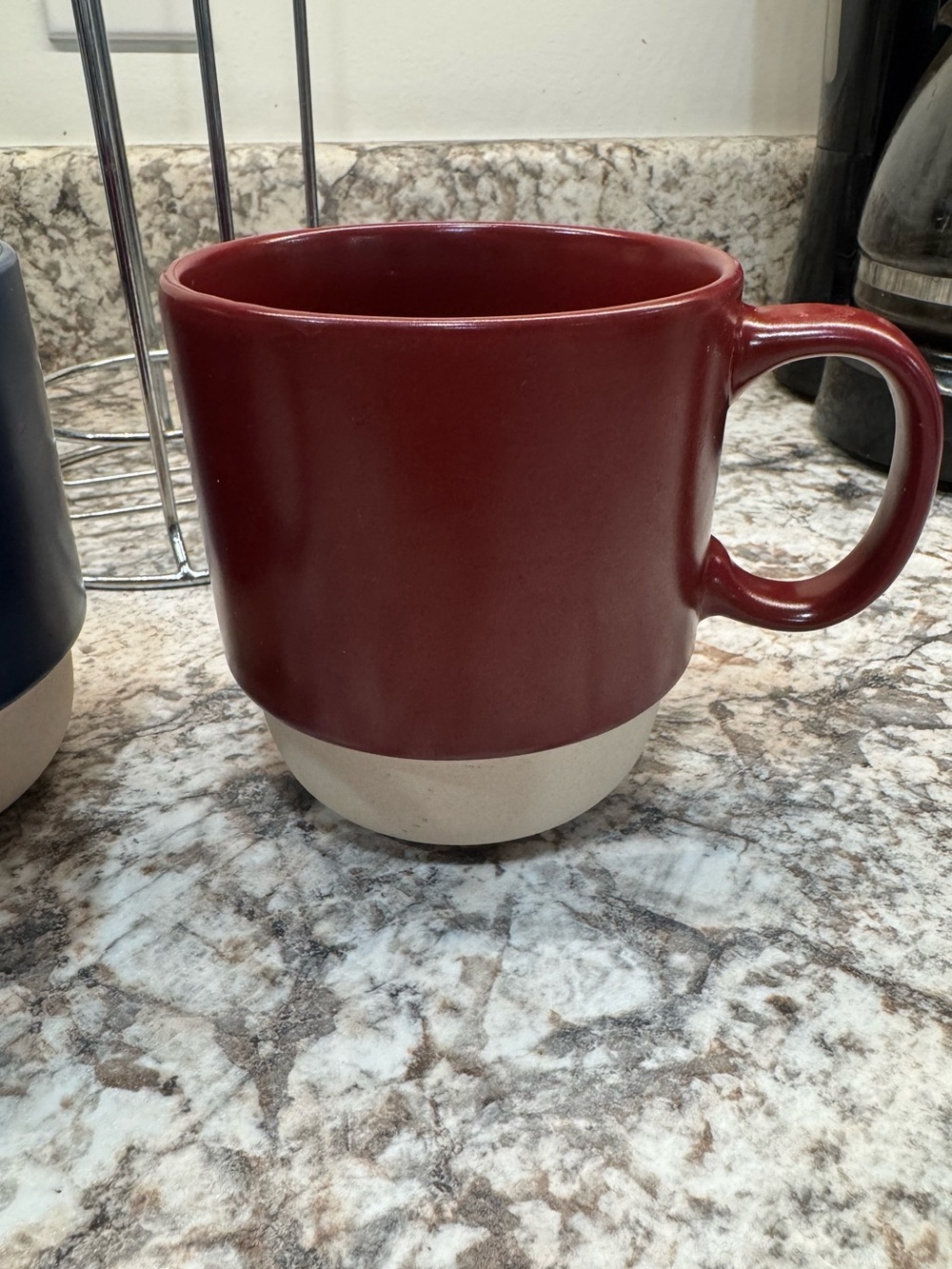 Over & Back Stackable Ceramic Mug Set with Metal Stand - 5pc - Picture 4 of 9